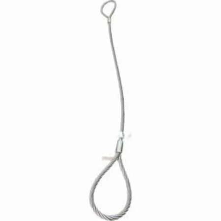 MAZZELLA Lift America Wire Rope Sling 1/4in x 6' Eye & Eye, 960/1300/2600 Lbs Cap S101006